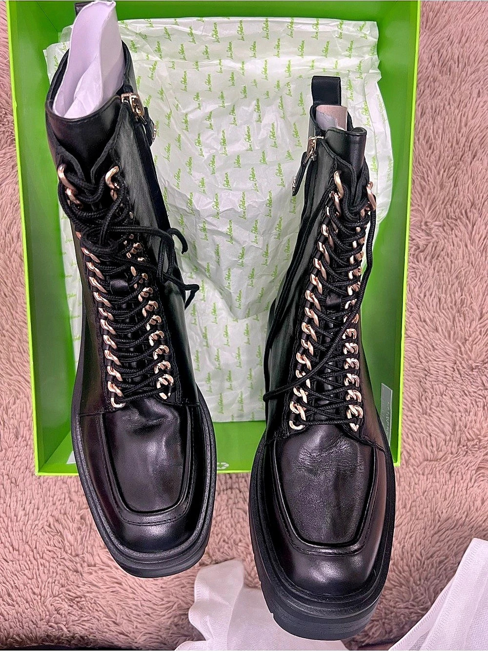 Sam Edelman Lovrin Combat Boots Black US 8.5 NWT